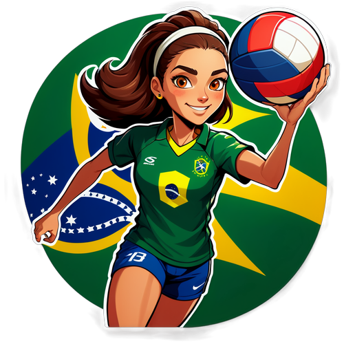 Carol em Grande Estilo: A Jogadora que Encanta o Brasil com seu Vôlei!