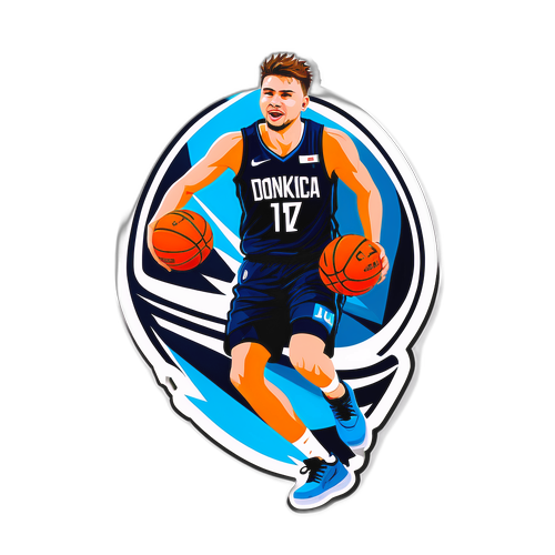 Αυτοκόλλητο του Luka Doncic σε σπορ διάθεση
