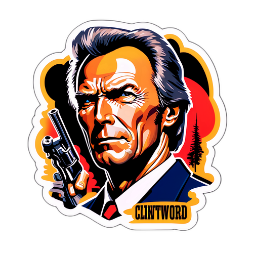 Stylowe naklejki Clinta Eastwooda z ikonicznymi cytatami