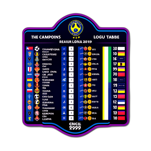 Стикер с таблицей Лиги чемпионов