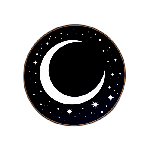 Symbol księżyca w ciemnym niebie