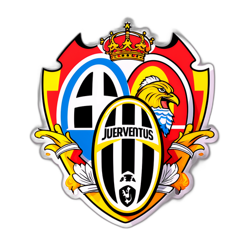 Umělecká nálepka Real a Juventus