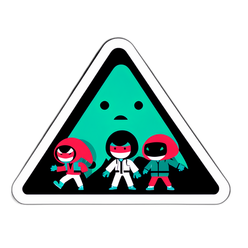 Stickers przedstawiające dynamiczne sceny z Gry w Kałamarz