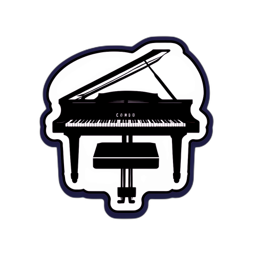 Design minimaliste par Tom Odell avec un piano stylisé