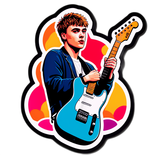 Sticker van Sam Fender met Gitaren