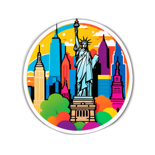 New York Skyline Sticker
