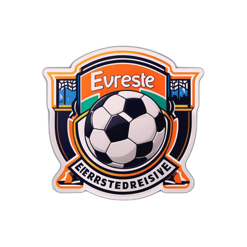 Stiker 'Eerste Divisie' dengan Desain Jersey Sepak Bola