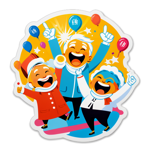 Cheerful Premium Bonds Celebration Sticker