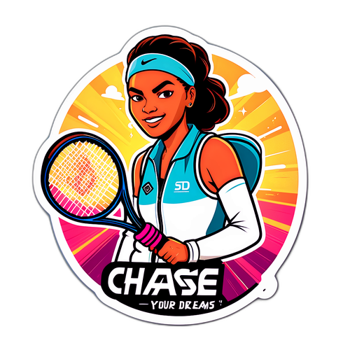 Ilustrasi Aldila Sutjiadi dengan Raket Tenis