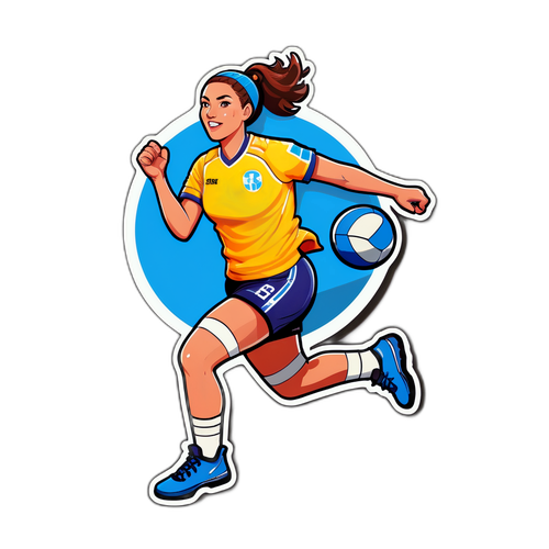 Stilig klistremerke av Sandra Bruflot i aksjon