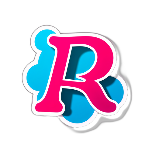 रंगबिरंगी 'R' स्टिकर