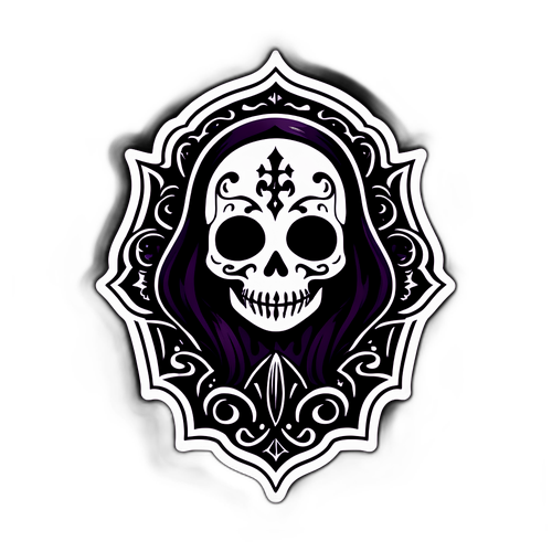 Gothisk Dødshoved Sticker