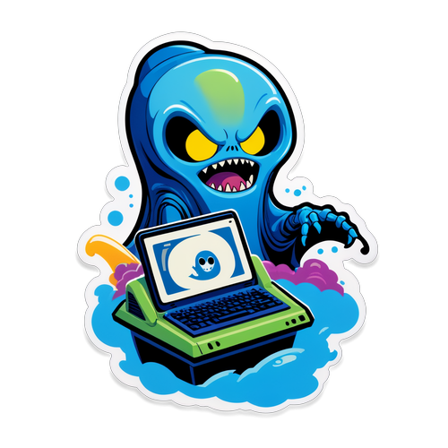 En sjov sticker der viser Discord nede