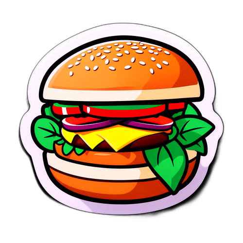 Sticker für Beyond Meat: Pflanzlicher Burger Icon