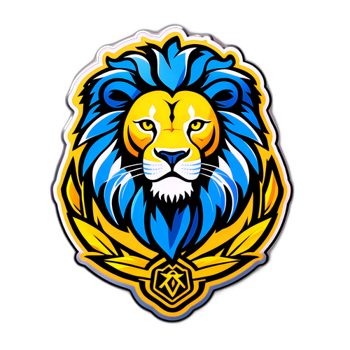 Adesivo Criativo do Avai com Leão Estilizado