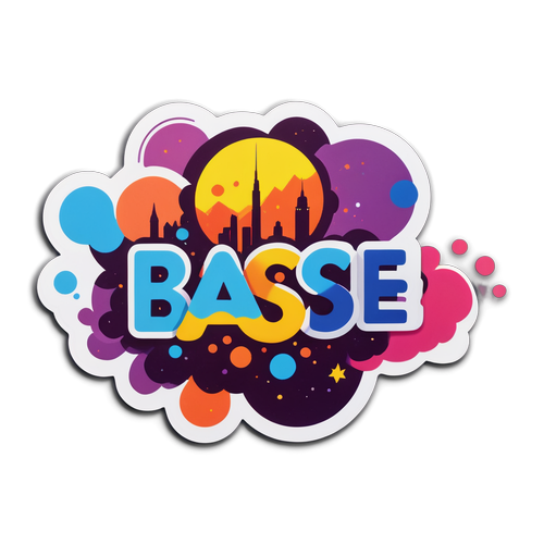 Vibrant BASE Sticker met Hedendaags Ontwerp