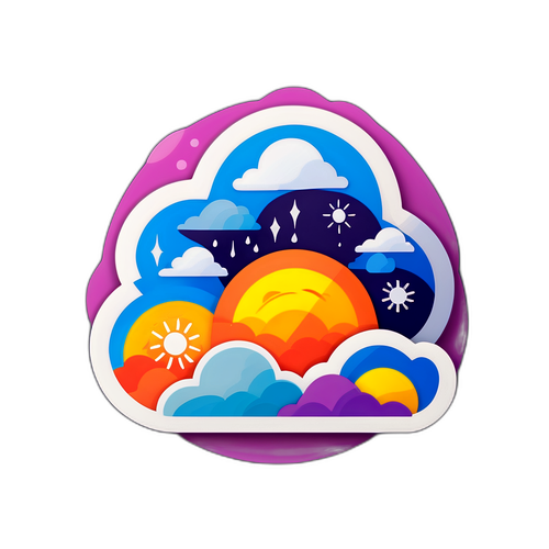 Vibrant Weather Icons Sticker