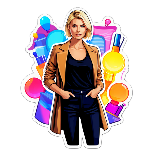 Stilvolle Lena Gercke im modischen Outfit
