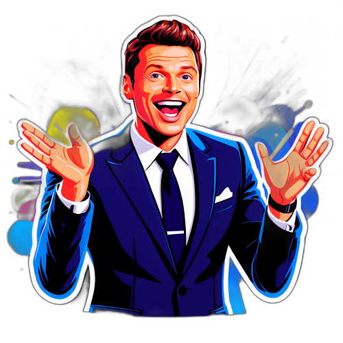 Dynamic Illustration of a Live Show Host