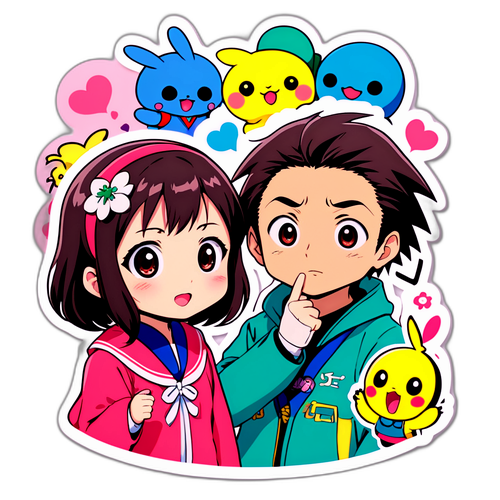 けいことうだとこういちやまでらが話しているかわいいイラスト
