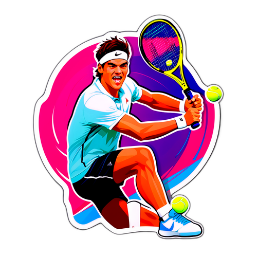 테니스 경기 기념 스티커 디자인