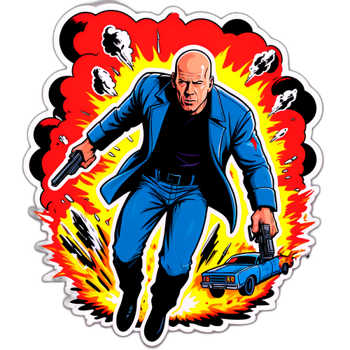 Bruce Willis som actionhelt i tegneseriestil