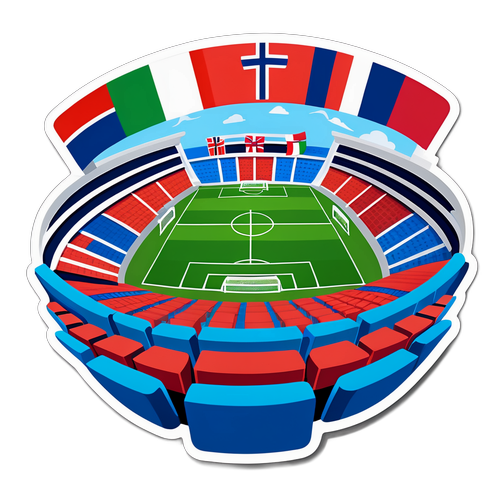 אIllustrציה של אצטדיון כדורגל