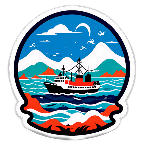 钓鱼岛海洋风景贴纸