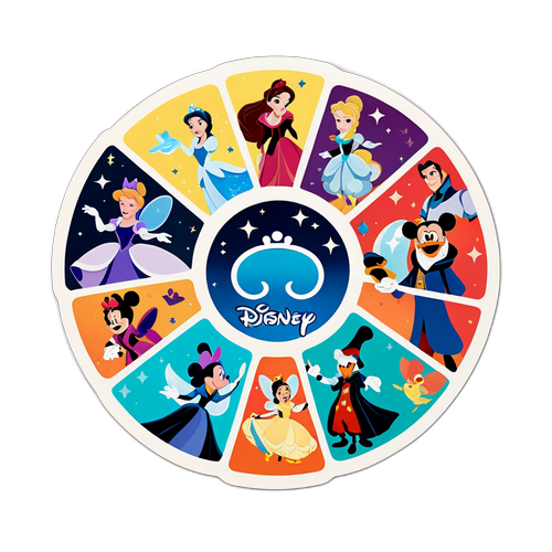 Színes Disney+ matrica mesefigurákkal