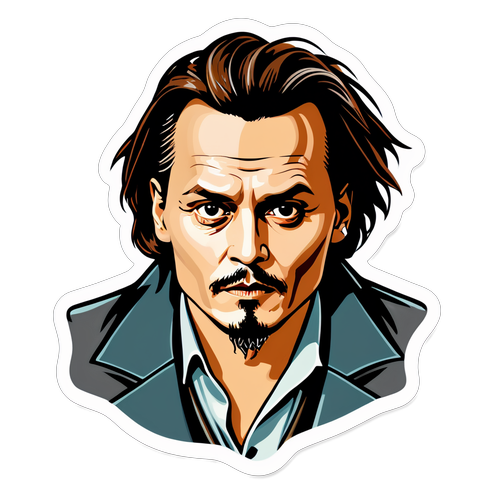 Johnny Depp v Nezapomenutelné Ilustraci: Zjistěte, Proč Tato Nálepka Způsobila Zraky!