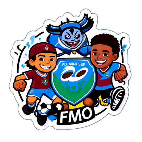 Fãs do Fluminense e Grêmio Celebrando Juntos