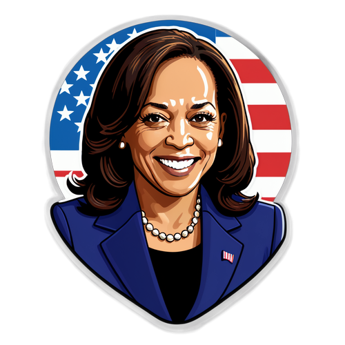 Biểu Tượng Quyết Tâm: Kamala Harris Trong Nền Cờ Mỹ