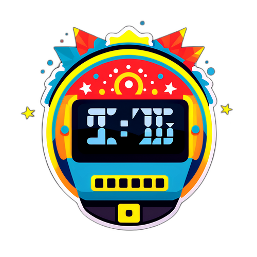 Diseño festivo de una pantalla de Telefe mostrando la hora de inicio de Gran Hermano