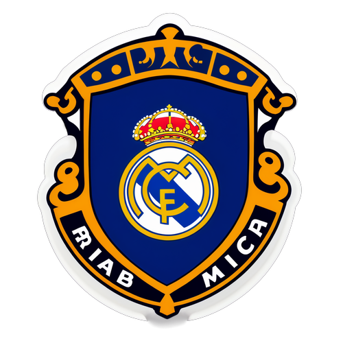 Silhuet af Santiago Bernabéu Stadion med Real Madrid og Pachuca logoer