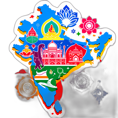 Mapa vibrante de India