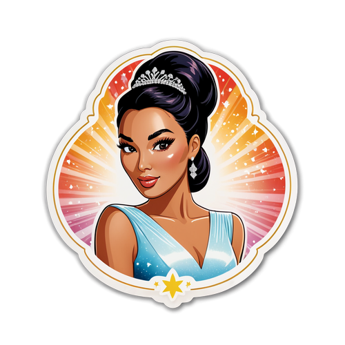 Kreative Darstellung von Kim Virginia in einer glamourösen Umgebung
