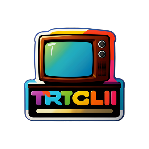 Aufkleber "trt1 canli" mit Fernseher