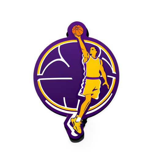 Dynamic Lakers Basketball Sticker