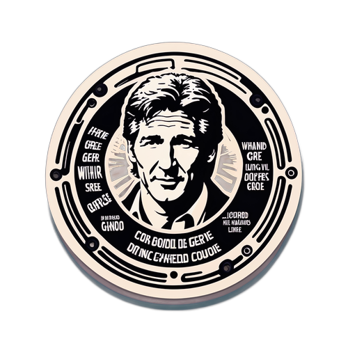 Vintage stylový samolepkový design s Richardem Gere
