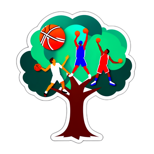 Basketball Tree Growth Sticker
