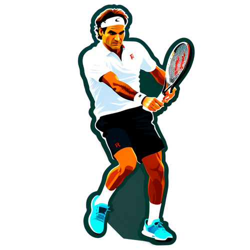Minimalist Sticker til ære for Roger Federer