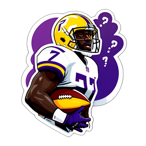 Action-Packed Comic Style Leonard Fournette Touchdown Sticker