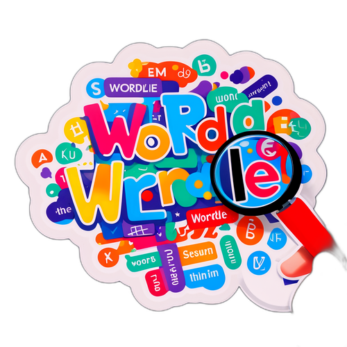 Autocollant 'Wordle' Coloré