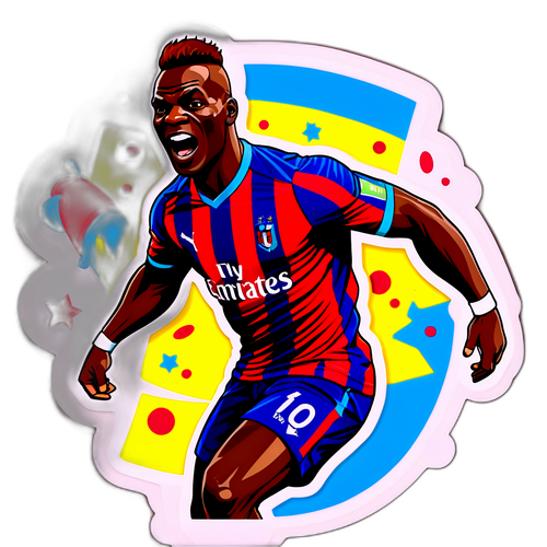 Adesivo di Balotelli in festa