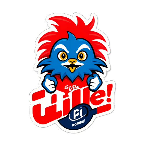 Sticker ya Kichekesho ya Maskoti wa Lille FC