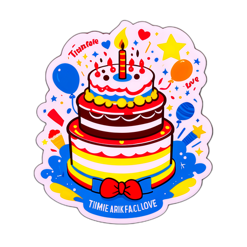 郑丽婷庆祝生日，蛋糕为主题