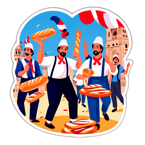 Scène de la Fête Nationale Française