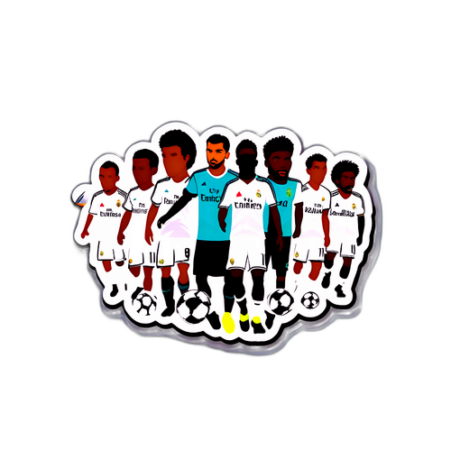 Nálepka s hráči Real Madrid