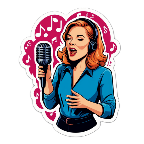 Anna Bergendahl Sjunger med Mikrofon