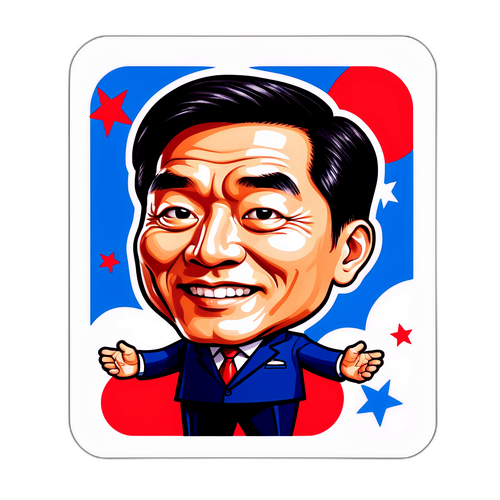 타크현민의 독특한 캐리커쳐